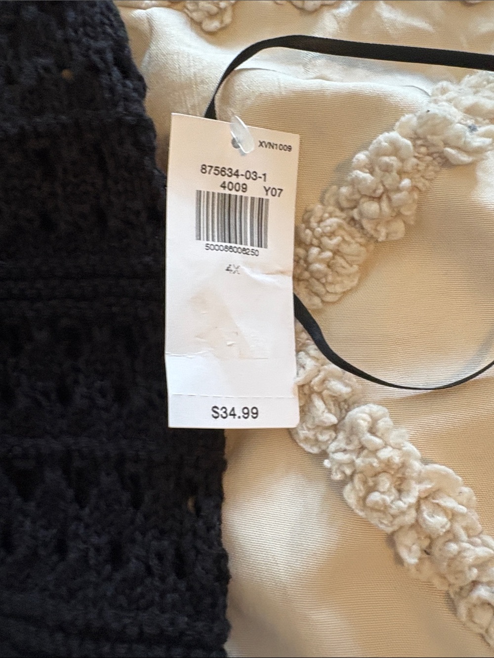 Old Navy Black Crochet Knit Tank - Sleeveless Scoop Neck - Picture 3 of 3